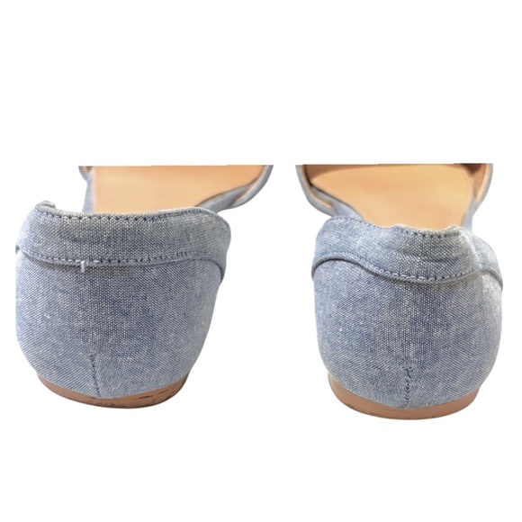 J. Crew Blue Demim Flats with Pointed Toe and d'Orsay Cut - Size 7 - Picture 6 of 16